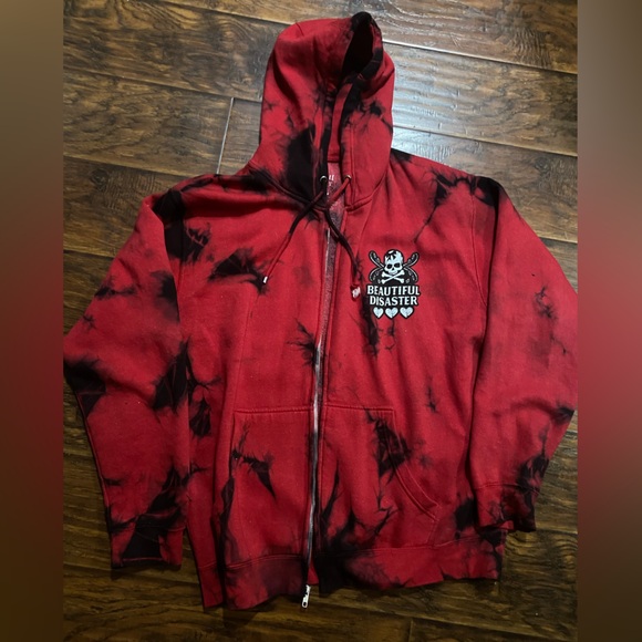 Beautiful Disaster Zip up Hoodie 1X - Picture 4 of 7